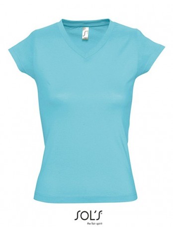 Women´s V-Neck-T-Shirt Moon