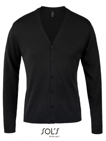 Men´s Golden V-Neck Knitted Cardigan