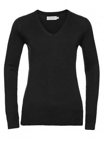 Ladies´ V-Neck Knitted Pullover