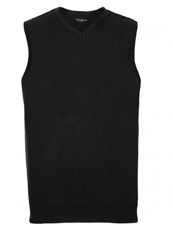 Men's V-Neck Sleeveless Knitted Pullover