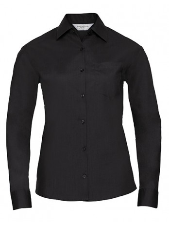 Ladies' Long Sleeve Classic Polycotton Poplin Shirt