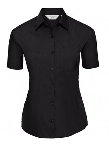 Ladies' Short Sleeve Classic Polycotton Poplin Shirt