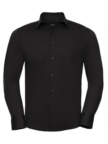 Men's Long Sleeve Fitted Stretch Shirt