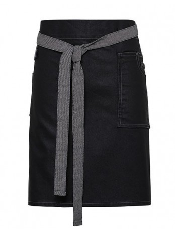 Division Waxed Look Denim Waist Apron