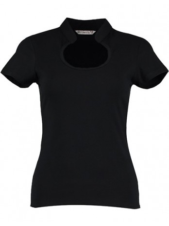 Women`s Regular Fit Keyhole Neck Top