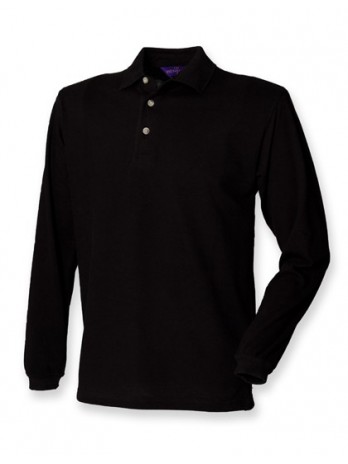 Long Sleeved Cotton Piqué Polo Shirt