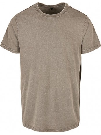 Acid Washed Round Neck Tee