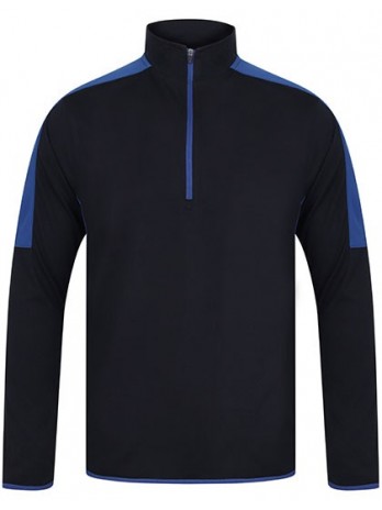 Adults 1/4 Zip Midlayer With Contrast Panelling