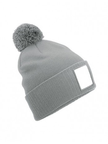 Appliqué Patch Pom Beanie