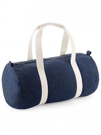 Denim Barrel Bag