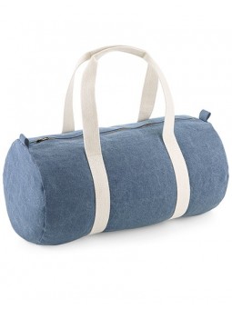 Denim Barrel Bag