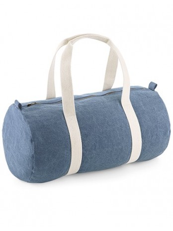 Denim Barrel Bag