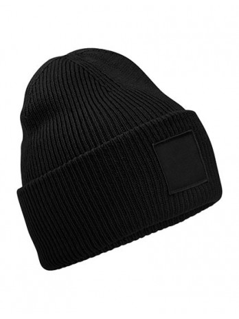 Deep Cuffed Tonal Patch Beanie