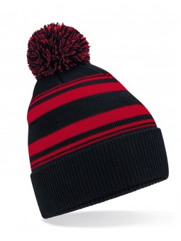 Striped Fan Beanie