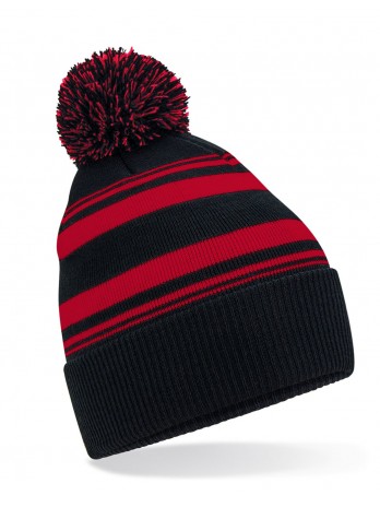 Striped Fan Beanie