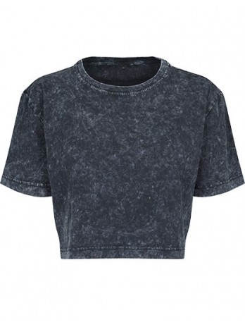 Ladies´ Acid Washed Cropped Tee
