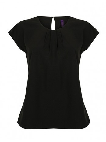 Ladies´ Pleat Front Short Sleeve Blouse