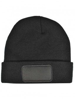 Knitted Hat With Patch