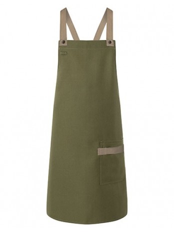 Bib Apron Urban-Look With Cross Straps And Pocket