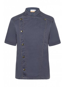 Kurzarm Kochjacke Jeans-Style