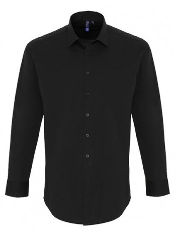 Men´s Stretch Fit Poplin Long Sleeve Cotton Shirt