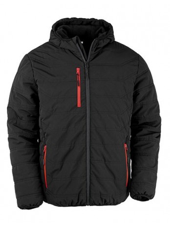 Recycled Black Compass Padded Winter Jacket