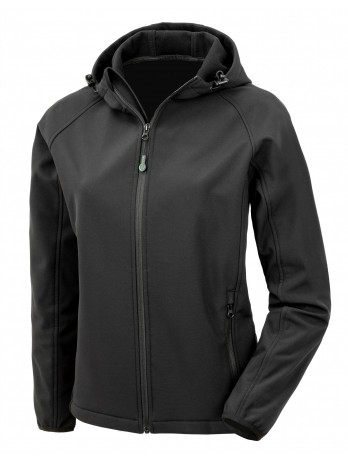 Women´s Recycled 3-Layer Printable Hooded Softshell Jacket