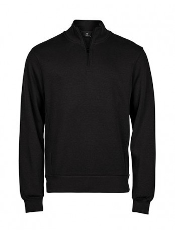 Ribbed Interlock Half Zip