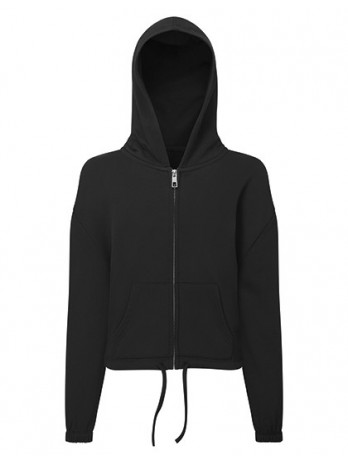 Kids Recycled Cropped Oversize Full-Zip Hoodie