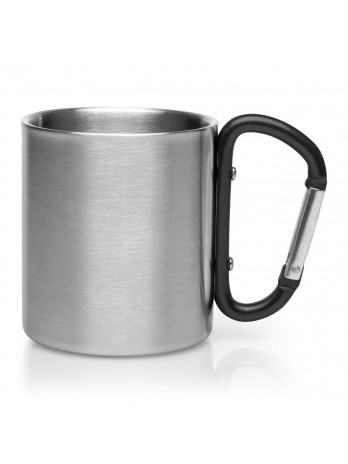 Metalowy kubek 210 ml z karabińczykiem | Easton