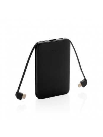 Power bank 5000 mAh, zintegrowany kabel 3 w 1
