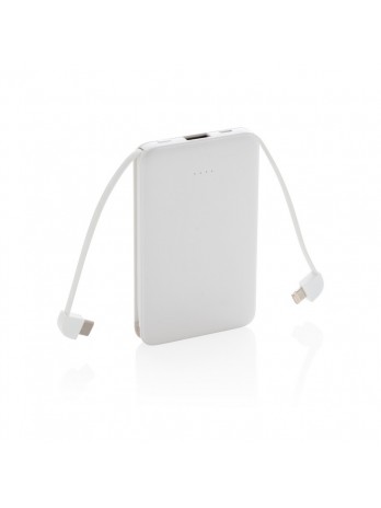 Power bank 5000 mAh, zintegrowany kabel 3 w 1