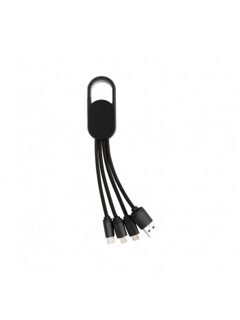 Kabel do ładowania 4 w 1 z karabińczykiem