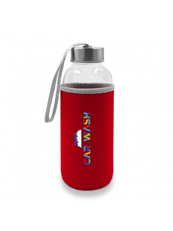 Szklana butelka 420 ml w pokrowcu | Bob