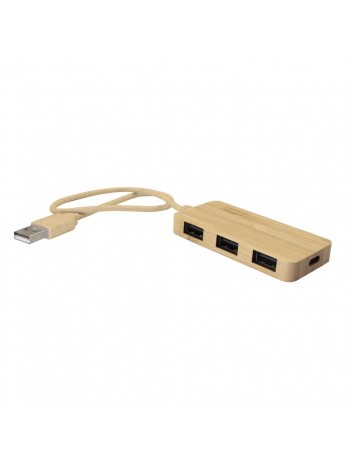 Bambusowy hub USB i USB-C B'RIGHT | Kenzie