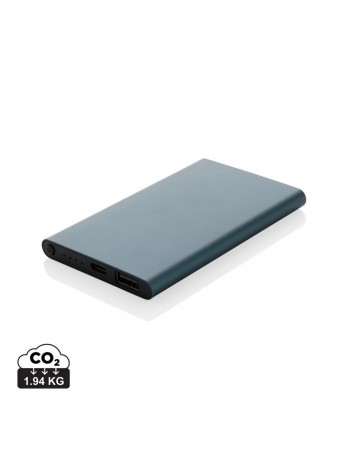 Power bank 4000 mAh z aluminium z recyklingu