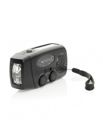 Radio survivalowe AM/FM, power bank 1800 mAh, latarka RescueWave
